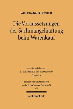 Kircher |  Kircher, W: Voraussetzungen der Sachmängelhaftung beim Waren | Buch |  Sack Fachmedien