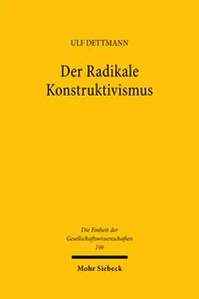 Dettmann |  Der Radikale Konstruktivismus | Buch |  Sack Fachmedien