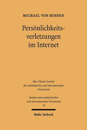 Hinden | Persönlichkeitsverletzungen im Internet | Buch | 978-3-16-147228-2 | sack.de