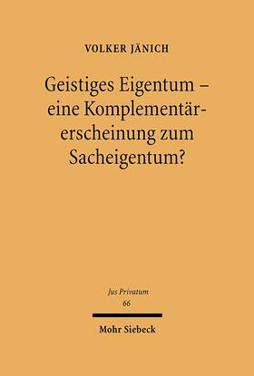 Jänich |  Jänich: Geistiges Eigentum | Buch |  Sack Fachmedien