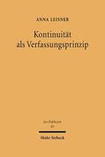 Leisner |  Kontinuität als Verfassungsprinzip | Buch |  Sack Fachmedien