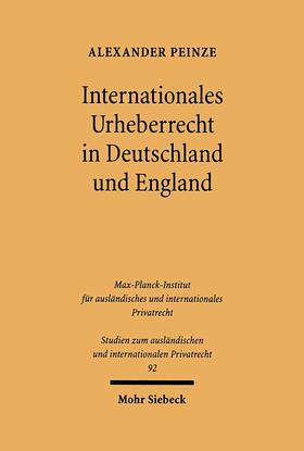 Peinze |  Internationales Urheberrecht in Deutschland und England | Buch |  Sack Fachmedien