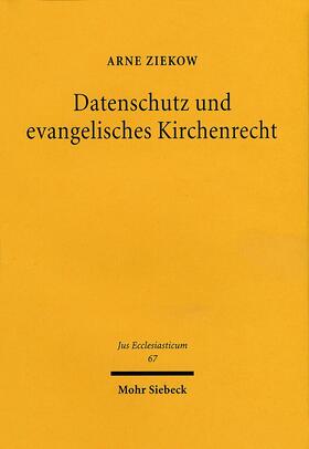 Ziekow |  Datenschutz und evangelisches Kirchenrecht | Buch |  Sack Fachmedien
