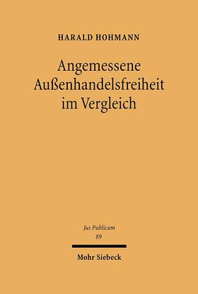 Hohmann | Hohmann, H: Außenhandelsfreiheit | Buch | sack.de