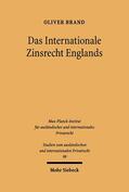 Brand |  Das Internationale Zinsrecht Englands | Buch |  Sack Fachmedien