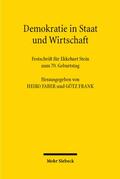 Faber / Frank |  Demokratie in Staat und Wirtschaft | Buch |  Sack Fachmedien