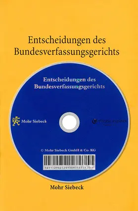 Bundesverfassungsgerichts | Entscheidungen des Bundesverfassungsgerichts | Medienkombination | 978-3-16-148105-5 | sack.de