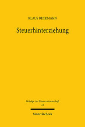 Beckmann | Steuerhinterziehung | Buch | sack.de