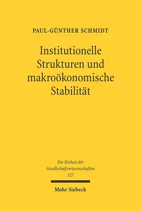 Schmidt |  Institutionelle Strukturen und makroökonomische Stabilität | Buch |  Sack Fachmedien