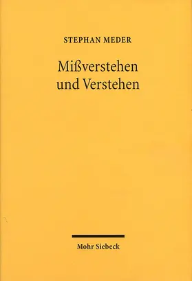 Meder |  Mißverstehen und Verstehen | Buch |  Sack Fachmedien