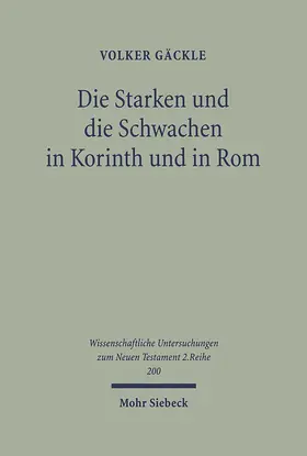 Gäckle |  Die Starken und die Schwachen in Korinth und in Rom | Buch |  Sack Fachmedien