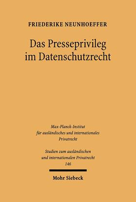 Neunhoeffer |  Das Presseprivileg im Datenschutzrecht | Buch |  Sack Fachmedien