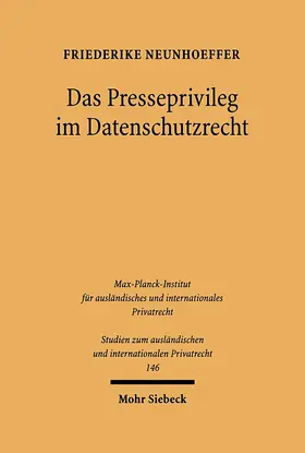 Neunhoeffer |  Das Presseprivileg im Datenschutzrecht | Buch |  Sack Fachmedien