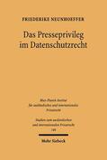 Neunhoeffer |  Das Presseprivileg im Datenschutzrecht | Buch |  Sack Fachmedien