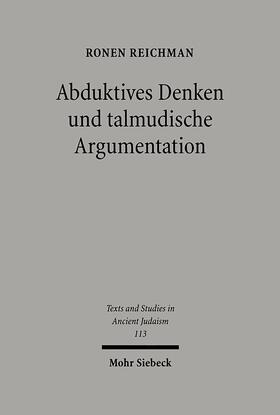 Reichman |  Abduktives Denken und talmudische Argumentation | Buch |  Sack Fachmedien