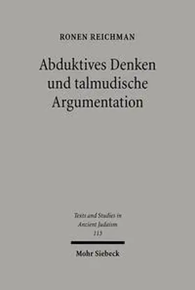 Reichman |  Abduktives Denken und talmudische Argumentation | Buch |  Sack Fachmedien