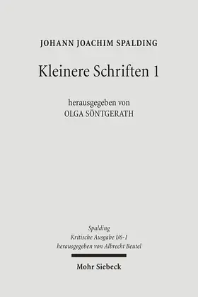 Spalding / Söntgerath |  Kritische Ausgabe | Buch |  Sack Fachmedien