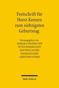 Dauner-Lieb / Hommelhoff / Jacobs |  Festschrift für Horst Konzen zum siebzigsten Geburtstag | Buch |  Sack Fachmedien