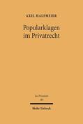 Halfmeier |  Halfmeier, A: Popularklagen im Privatrecht | Buch |  Sack Fachmedien