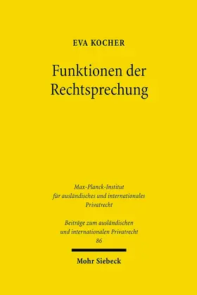 Kocher |  Funktionen der Rechtsprechung | Buch |  Sack Fachmedien