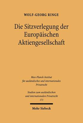 Ringe | Die Sitzverlegung der Europäischen Aktiengesellschaft | Buch | sack.de
