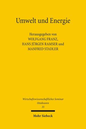 Stadler / Ramser / Franz | Umwelt und Energie | Buch | 978-3-16-149104-7 | sack.de