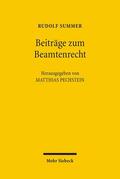 Summer / Pechstein |  Beiträge zum Beamtenrecht | Buch |  Sack Fachmedien