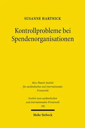 Hartnick |  Kontrollprobleme bei Spendenorganisationen | Buch |  Sack Fachmedien