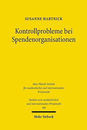 Hartnick | Kontrollprobleme bei Spendenorganisationen | Buch | 978-3-16-149148-1 | sack.de
