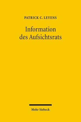 Leyens | Information des Aufsichtsrats | Buch | 978-3-16-149199-3 | sack.de