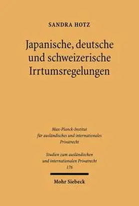 Hotz |  Japanische, deutsche und schweizerische Irrtumsregelungen | Buch |  Sack Fachmedien