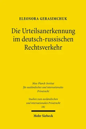 Gerasimchuk |  Die Urteilsanerkennung im deutsch-russischen Rechtsverkehr | Buch |  Sack Fachmedien