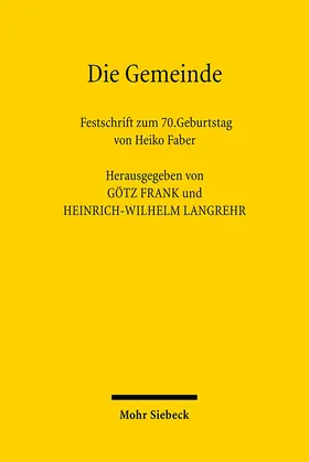 Frank / Langrehr |  Die Gemeinde | Buch |  Sack Fachmedien