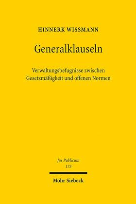 Wißmann | Wißmann, H: Generalklauseln | Buch | 978-3-16-149555-7 | sack.de