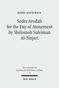 Katsumata |  Seder Avodah for the Day of Atonement by Shelomoh Suleiman Al-Sinjari | Buch |  Sack Fachmedien