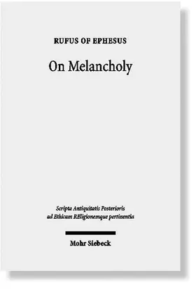 Ephesus / Pormann | On Melancholy | Buch | 978-3-16-149760-5 | sack.de