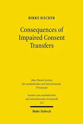 Häcker |  Consequences of Impaired Consent Transfers | Buch |  Sack Fachmedien