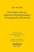 Metzger |  Extra legem, intra ius: Allgemeine Rechtsgrundsätze im Europäischen Privatrecht | Buch |  Sack Fachmedien