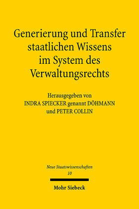 Collin / Spiecker gen. Döhmann | Generierung und Transfer staatlichen Wissens | Buch | sack.de