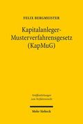 Bergmeister |  Bergmeister, F: Kapitalanleger-Musterverfahrensgesetz | Buch |  Sack Fachmedien