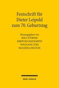Stürner / Deguchi / Matsumoto |  Festschrift für Dieter Leipold zum 70. Geburtstag | Buch |  Sack Fachmedien