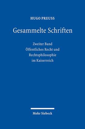 Preuß / Schefold / Müller |  Gesammelte Schriften | Buch |  Sack Fachmedien
