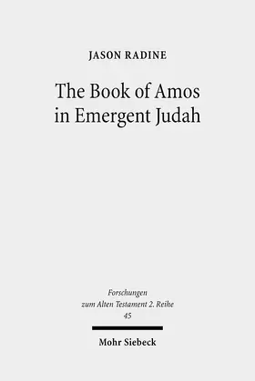 Radine |  The Book of Amos in Emergent Judah | Buch |  Sack Fachmedien
