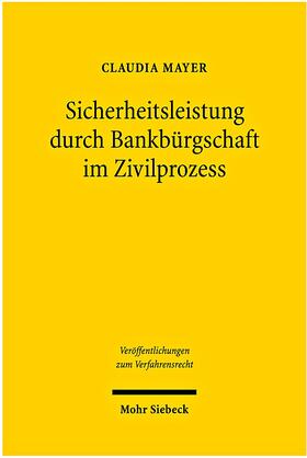 Mayer |  Mayer, C: Sicherheitsleistung durch Bankbürgschaft | Buch |  Sack Fachmedien