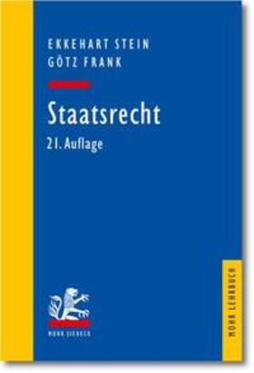 Stein / Frank | Staatsrecht | Buch | 978-3-16-150258-3 | sack.de
