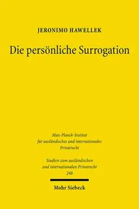 Hawellek |  Die persönliche Surrogation | Buch |  Sack Fachmedien