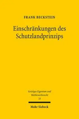 Beckstein |  Einschränkungen des Schutzlandprinzips | Buch |  Sack Fachmedien