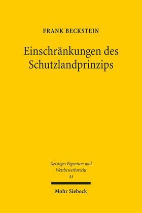 Beckstein | Beckstein, F: Einschränkungen des Schutzlandprinzips | Buch | 978-3-16-150310-8 | sack.de