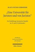 Schroeder |  Schroeder, K: Universität für Juristen und von Juristen | Buch |  Sack Fachmedien
