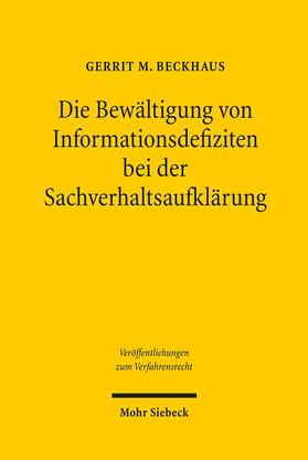 Beckhaus | Beckhaus, G: Bewältigung von Informationsdefiziten | Buch | 978-3-16-150396-2 | sack.de